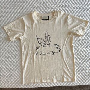 Gucci Cream Short Sleeve Tee